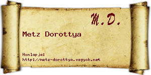 Metz Dorottya névjegykártya