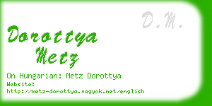 dorottya metz business card